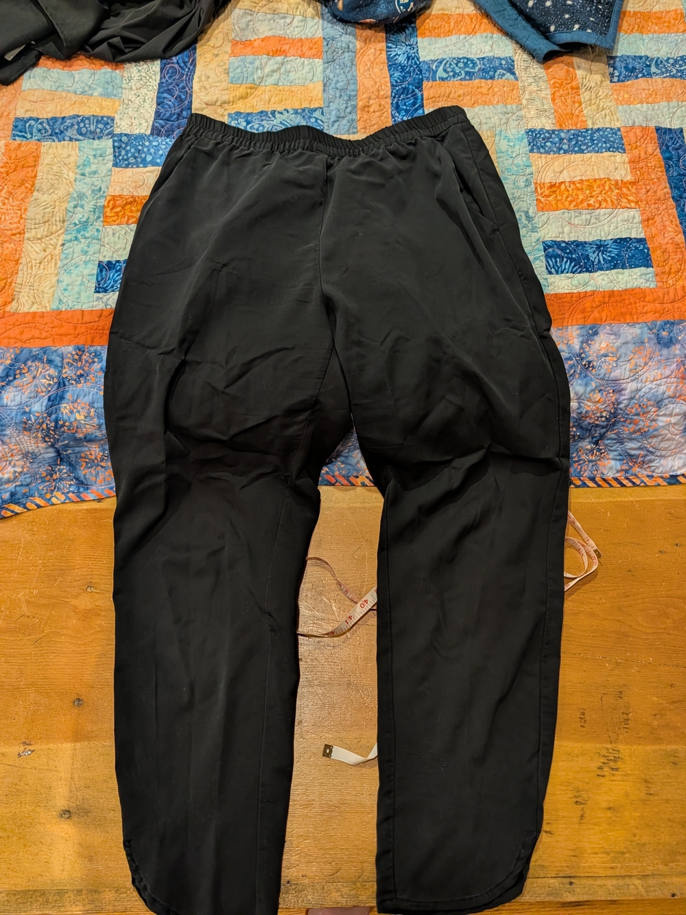 Marine Layer Black Casual Elastic-Waist Pants
